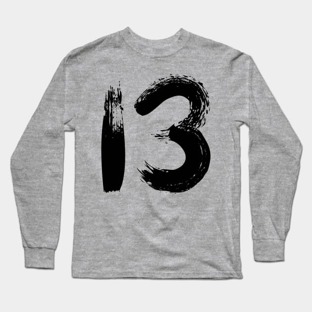 Number 13 Long Sleeve T-Shirt by Erena Samohai